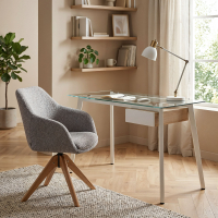 Glazen bureau Prisma met...