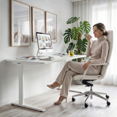 bureautafel wit warm white witte structuur 2