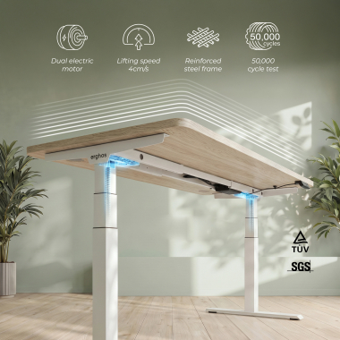 zit stabureau wit flax oak erghos pro 4