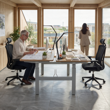 zit stabureau aluminio red oak erghos go 8