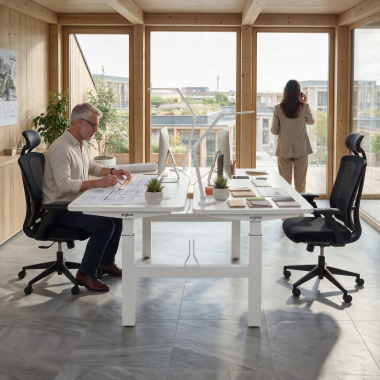 zit stabureau wit red oak erghos go 8