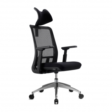 ergonomische bureaustoel zwart shifter netstof mesh 3d verstelbare armleuningen lumbale steun hoofdsteun 1