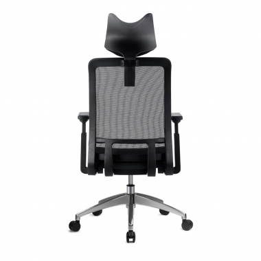 ergonomische bureaustoel zwart shifter netstof mesh 3d verstelbare armleuningen lumbale steun hoofdsteun 4