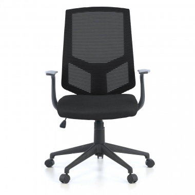 draaistoel zwart archer netstof mesh vaste armleuningen lumbale steun 3