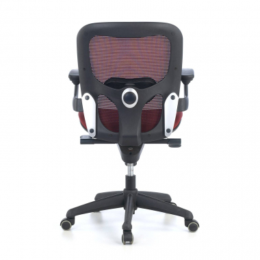 ergonomische bureaustoel rood bureaustoel netstof mesh beweegbare armleuningen lumbale steun 8