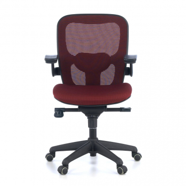ergonomische bureaustoel rood bureaustoel netstof mesh beweegbare armleuningen lumbale steun 4