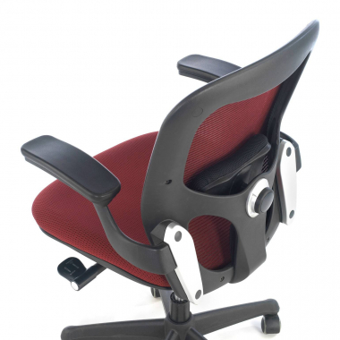 ergonomische bureaustoel rood bureaustoel netstof mesh beweegbare armleuningen lumbale steun 7