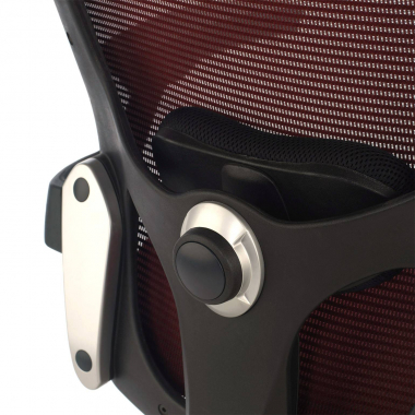 ergonomische bureaustoel rood bureaustoel netstof mesh beweegbare armleuningen lumbale steun 6