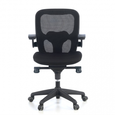 ergonomische bureaustoel zwart bureaustoel netstof mesh beweegbare armleuningen lumbale steun 4