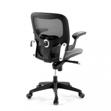 ergonomische bureaustoel grijs bureaustoel netstof mesh beweegbare armleuningen lumbale steun 7