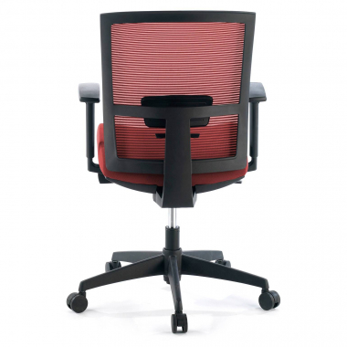 ergonomische bureaustoel rood zwarte structuur netstof mesh 1d verstelbare armleuningen lumbale steun 9