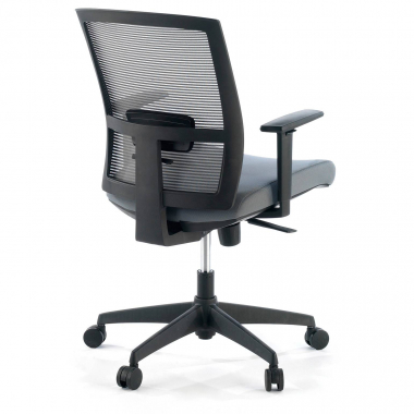 ergonomische bureaustoel grijs zwarte structuur netstof mesh 1d verstelbare armleuningen lumbale steun 8