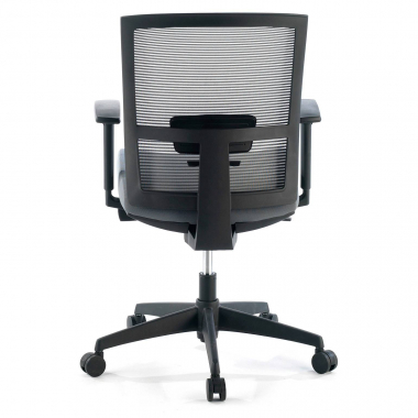 ergonomische bureaustoel grijs zwarte structuur netstof mesh 1d verstelbare armleuningen lumbale steun 7