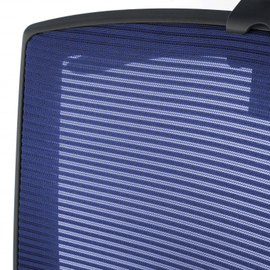 ergonomische bureaustoel blauw zwarte structuur hoofdsteun netstof mesh 1d verstelbare armleuningen lumbale steun hoofdsteun 6