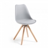 Scandinavische stoel Norway, designstoel, houten poten