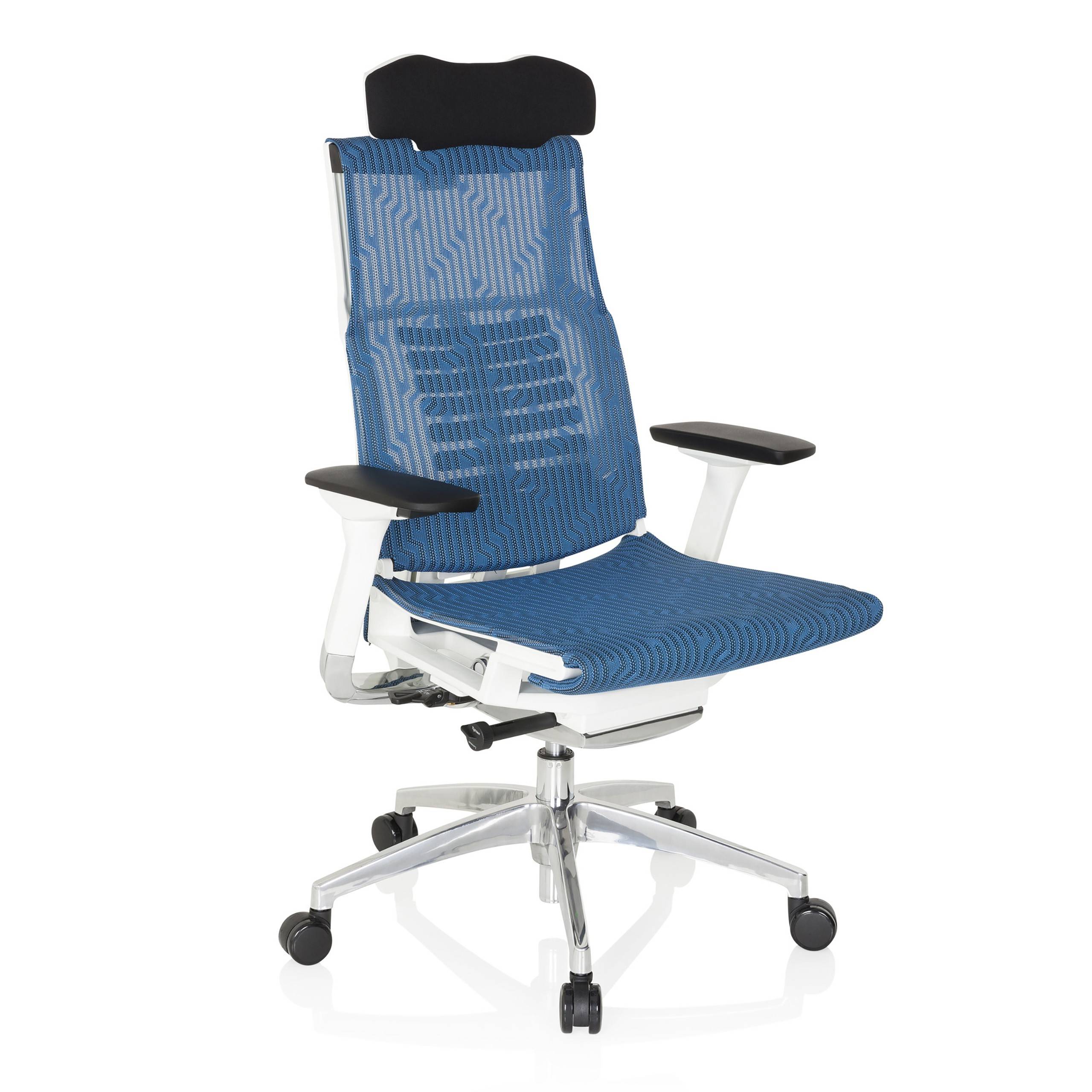 Ergonomische bureaustoel Dynamic White, synchroonmechanisme plus