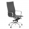 Design bureaustoel Brenton, verchroomd frame, met hoge rugleuning