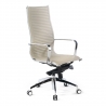 Design bureaustoel Brenton, verchroomd frame, met hoge rugleuning