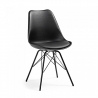 Scandinavische stoel Norway, designstoel, metalen frame