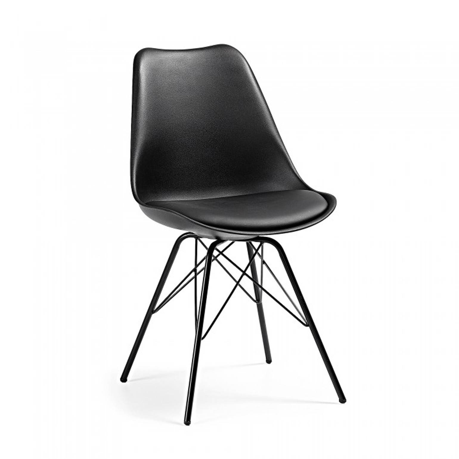 Scandinavische stoel Norway, designstoel, metalen frame