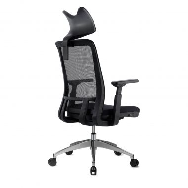 ergonomische bureaustoel zwart shifter netstof mesh 3d verstelbare armleuningen lumbale steun hoofdsteun 6