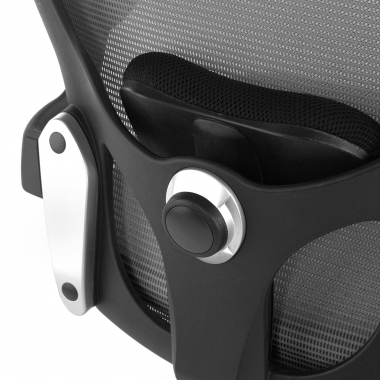 ergonomische bureaustoel grijs bureaustoel netstof mesh beweegbare armleuningen lumbale steun 6