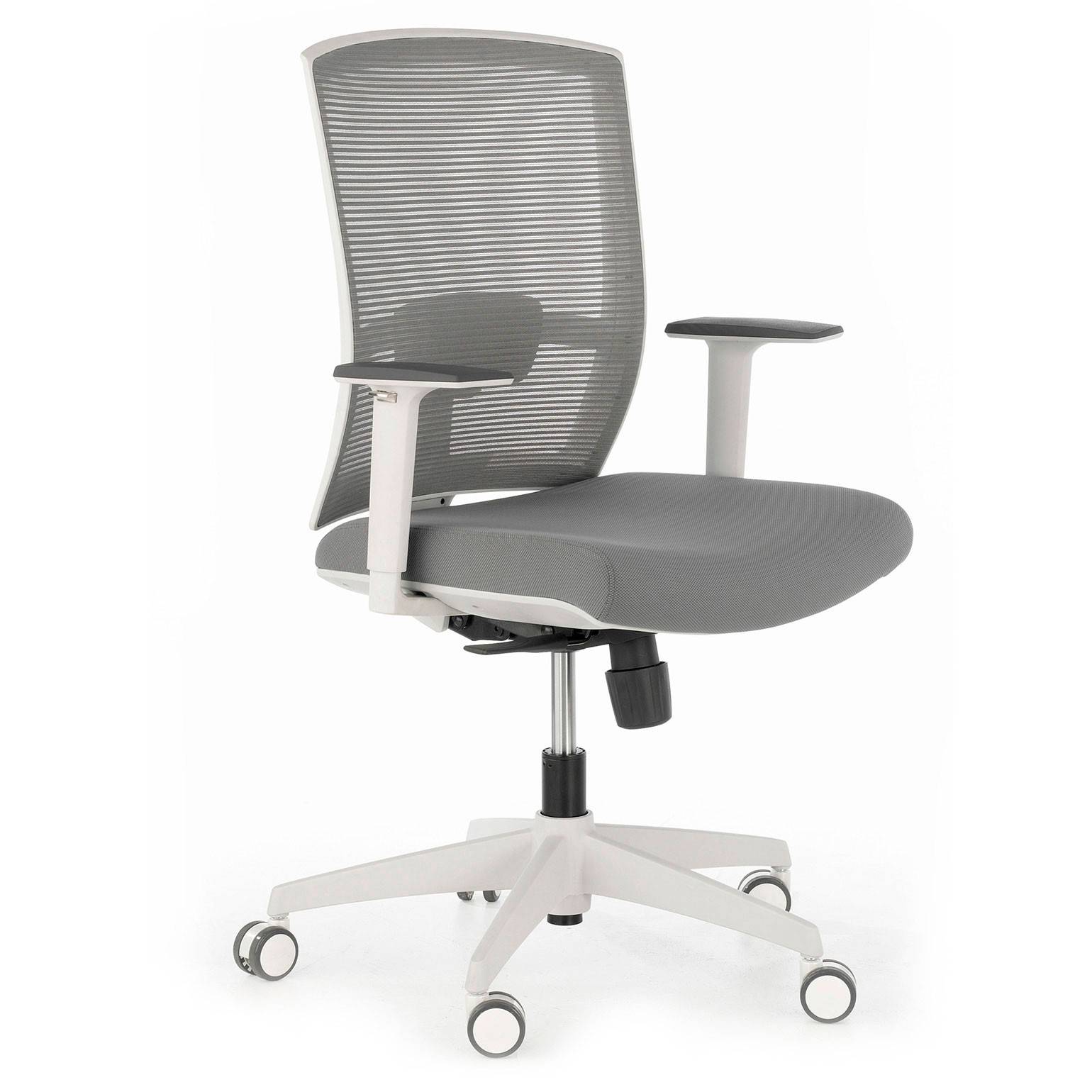 Ergonomische bureaustoel Akira White, synchroonmechanisme