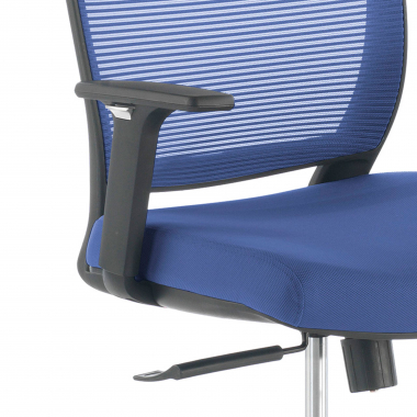 draaistoel blauw stoel zwarte structuur netstof mesh 1d verstelbare armleuningen 5
