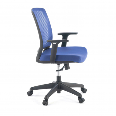 draaistoel blauw stoel zwarte structuur netstof mesh 1d verstelbare armleuningen 6