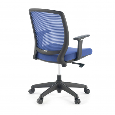 draaistoel blauw stoel zwarte structuur netstof mesh 1d verstelbare armleuningen 4