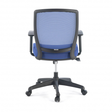 draaistoel blauw stoel zwarte structuur netstof mesh 1d verstelbare armleuningen 7