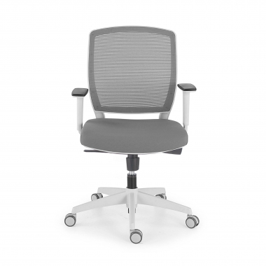 draaistoel wit grijs stoel witte structuur netstof mesh 1d verstelbare armleuningen 6