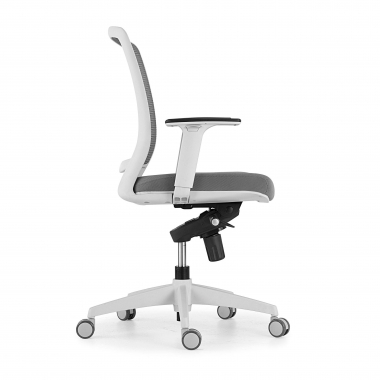 draaistoel wit grijs stoel witte structuur netstof mesh 1d verstelbare armleuningen 7