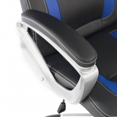 gamestoel blauw dakar kunstleder vaste armleuningen 5