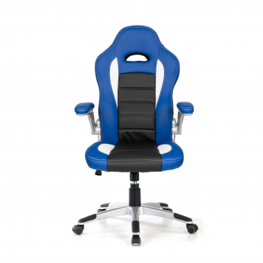 gamestoel blauw lotus kunstleder opklapbare armleuningen 3