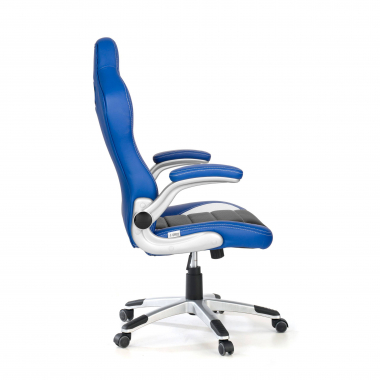 gamestoel blauw lotus kunstleder opklapbare armleuningen 4