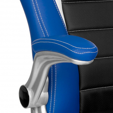 gamestoel blauw lotus kunstleder opklapbare armleuningen 6