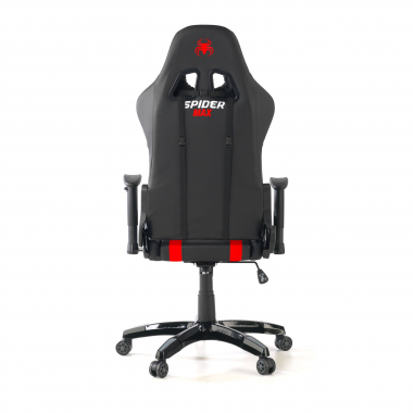 gamestoel rood spider kunstleder beweegbare armleuningen lumbale en cervicale kussen hoofdsteun 7