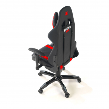 gamestoel rood spider kunstleder beweegbare armleuningen lumbale en cervicale kussen hoofdsteun 9