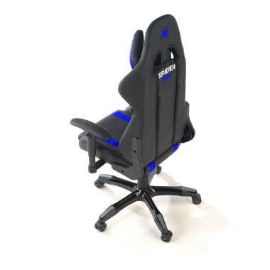 gamestoel blauw spider kunstleder beweegbare armleuningen lumbale en cervicale kussen hoofdsteun 8