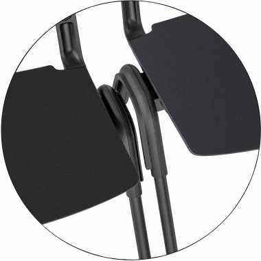 vergaderstoel zwart shield netstof mesh zonder armleuningen 13