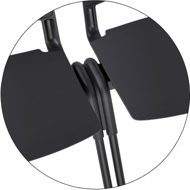 vergaderstoel zwart shield netstof mesh zonder armleuningen 12
