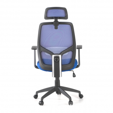 bureaustoel blauw argos netstof mesh vaste armleuningen hoofdsteun 8