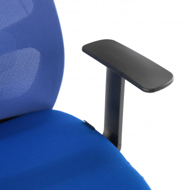 bureaustoel blauw argos netstof mesh vaste armleuningen hoofdsteun 4