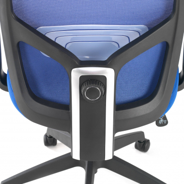 bureaustoel blauw argos netstof mesh vaste armleuningen hoofdsteun 5
