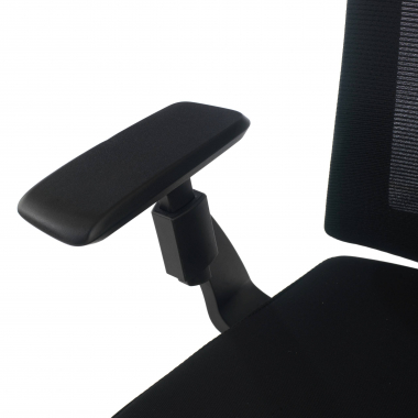 ergonomische bureaustoel zwart ridley netstof mesh 3d verstelbare armleuningen lumbale steun hoofdsteun 5