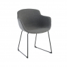 Kantinestoel Laure, 4 poten, metalen frame, gestoffeerd