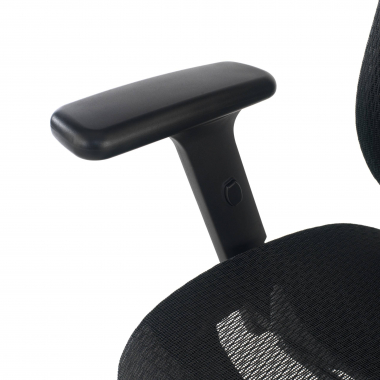 ergonomische bureaustoel zwart locktech netstof mesh 1d verstelbare armleuningen lumbale steun hoofdsteun 9
