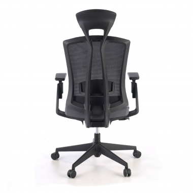 ergonomische bureaustoel grijs ridley netstof mesh 3d verstelbare armleuningen lumbale steun hoofdsteun 7