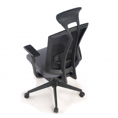 ergonomische bureaustoel grijs ridley netstof mesh 3d verstelbare armleuningen lumbale steun hoofdsteun 8